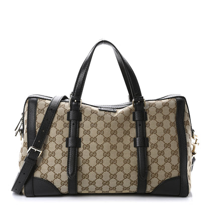 Gucci Monogram Cellarius Calfskin Large Boston Beige Ebony Black 1 of 11
