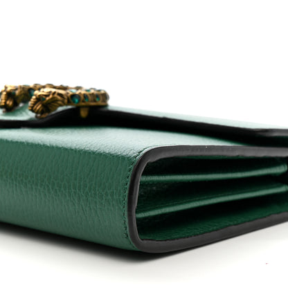 Gucci Calfskin Mini Dionysus Chain Wallet Emerald 11 of 11