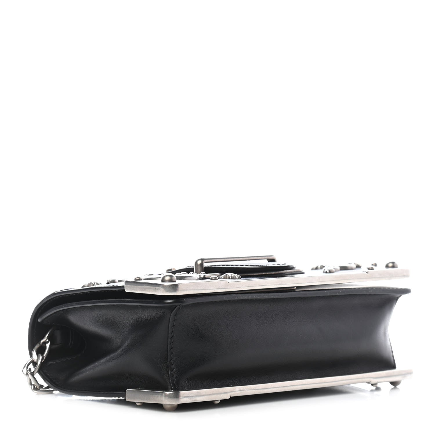 Prada City Calf Saffiano Cahier Astrology Bag Black 3 of 7
