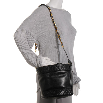 Chanel Caviar Drawstring Bucket Shoulder Bag Black 2 of 10