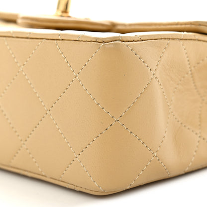 Chanel Lambskin Quilted Mini Square Flap Beige 10 of 11