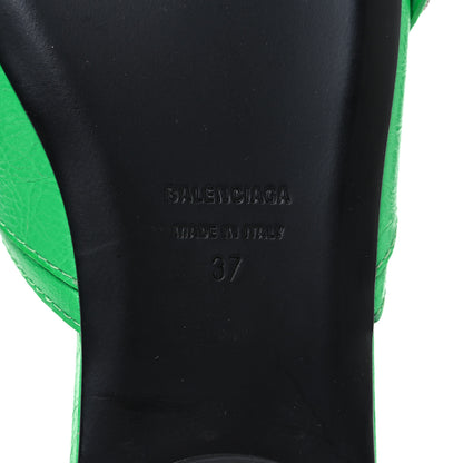 Balenciaga Agneau Arena Cagole Flat Slide Sandals 37 Vivid Green 8 of 10