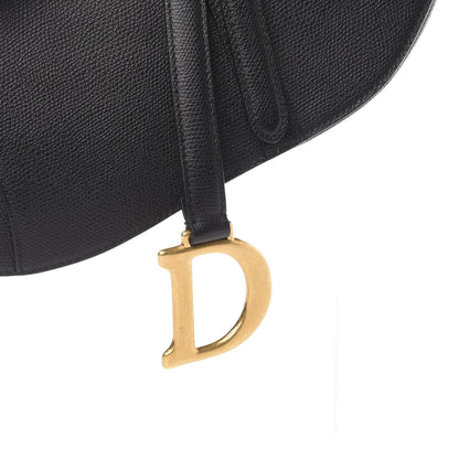 Christian Dior Grained Calfskin Saddle Bag Black 10 of 10
