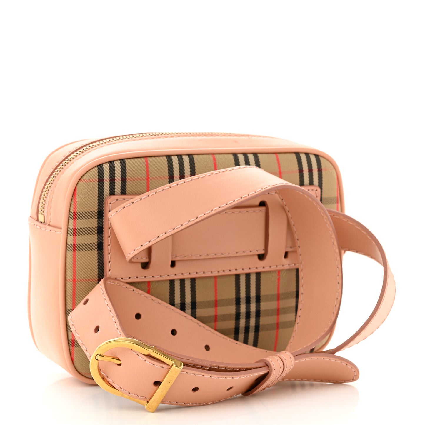Smooth Calfskin 1983 Knight Check Link Bum Bag Pale Orchid