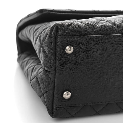Chanel Caviar Lizard Quilted Medium Coco Handle Flap Black 8 of 10