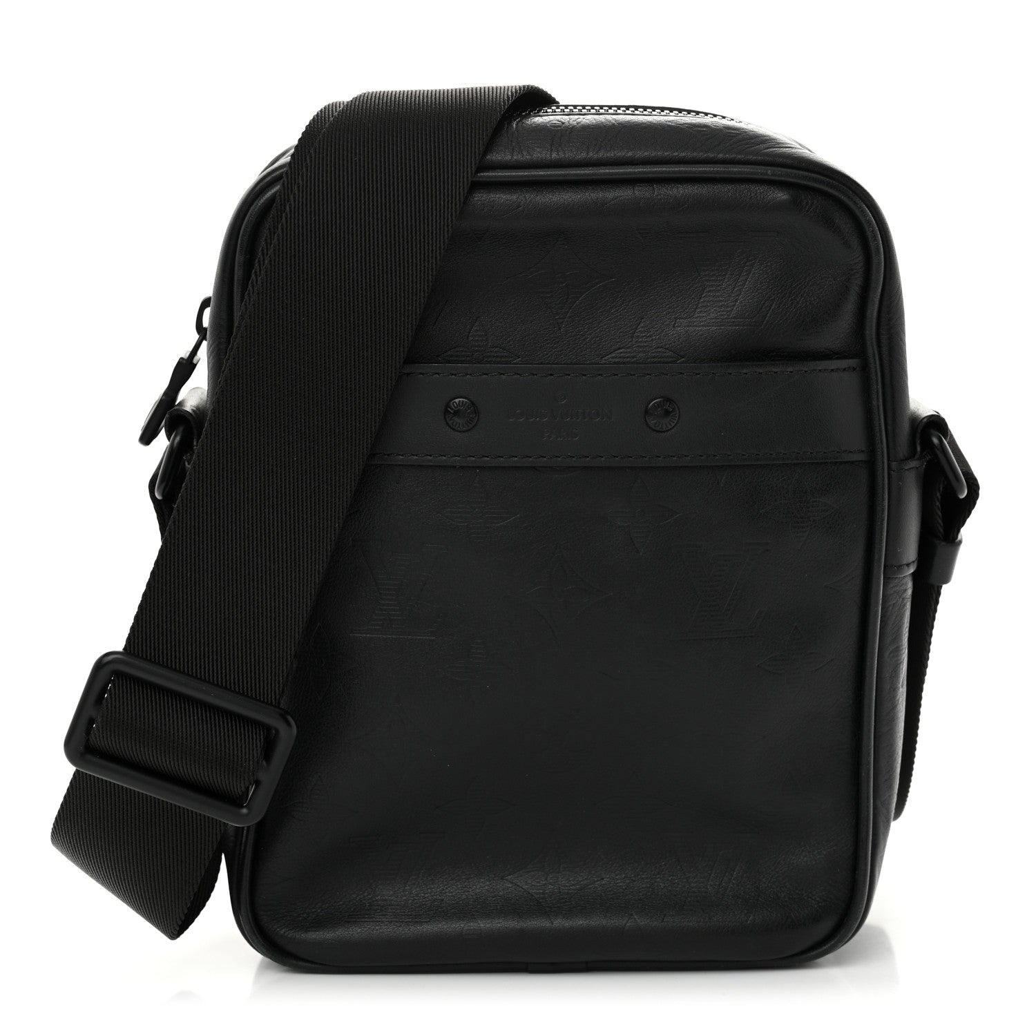 Louis Vuitton Calfskin Monogram Shadow Danube PM Black 1 of 10