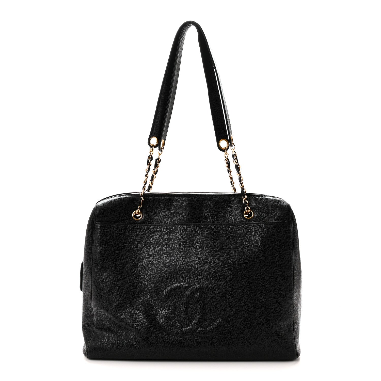 Chanel Caviar Large CC Shoulder Bag  Black 1 of 10