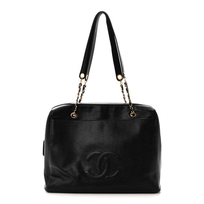 Chanel Caviar Large CC Shoulder Bag  Black 1 of 10