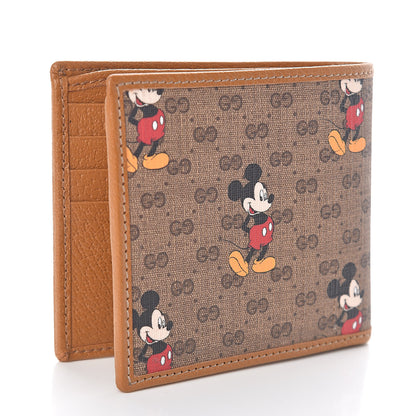 Gucci X DISNEY Mini Vintage GG Supreme Monogram Mickey Mouse Wallet Beige Vintage Sun Oil 3 of 6