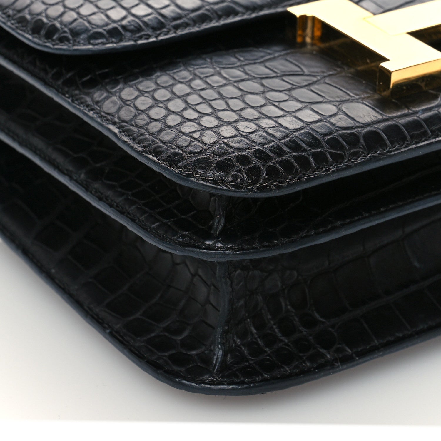 Hermes Matte Alligator Constance 24 Black 10 of 12