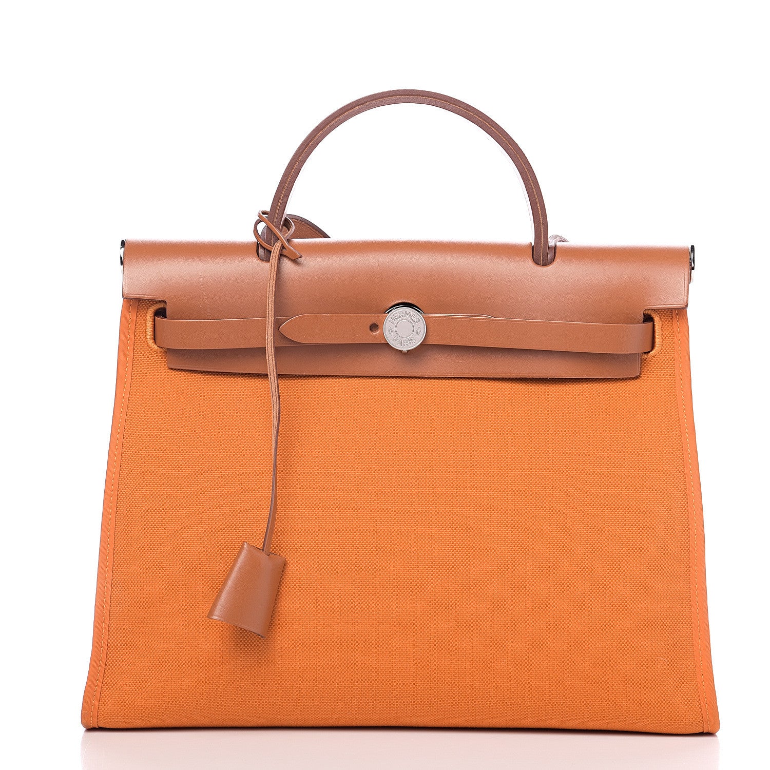 Hermes Vache Hunter Toile Herbag Zip 31 PM Orange 2 of 12