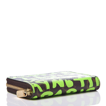 Louis Vuitton Monogram Graffiti Zippy Coin Purse Wallet Green 4 of 8