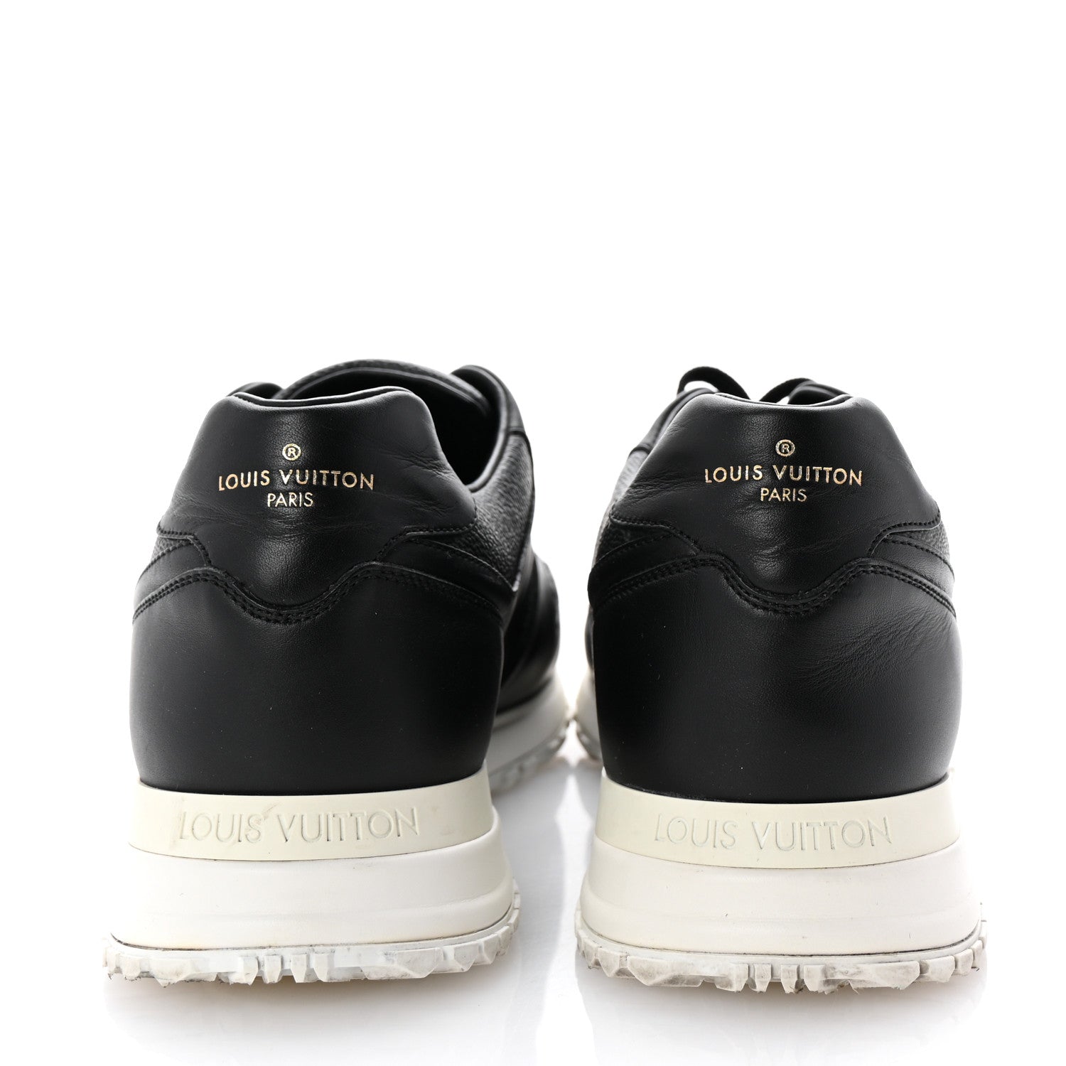 Louis Vuitton Calfskin Mesh Monogram Eclipse Mens Run Away Sneaker 8 Black 6 of 10
