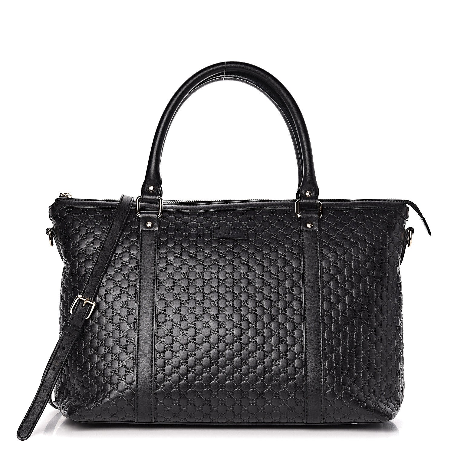 Gucci Soft Microguccissima Medium Zippered Satchel Black 1 of 17