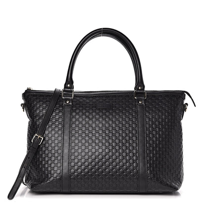 Gucci Soft Microguccissima Medium Zippered Satchel Black 1 of 17