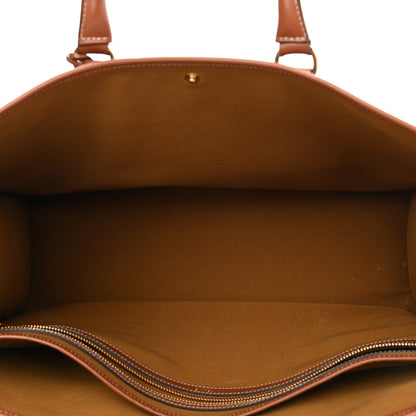 Celine Triomphe Canvas Calfskin Horizontal Cabas Tan 5 of 13