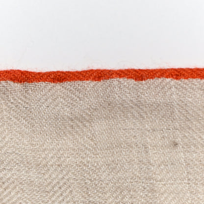 Hermes Cashmere Silk Botanica Grafica Shawl 140 Naturel Black Orange 9 of 11