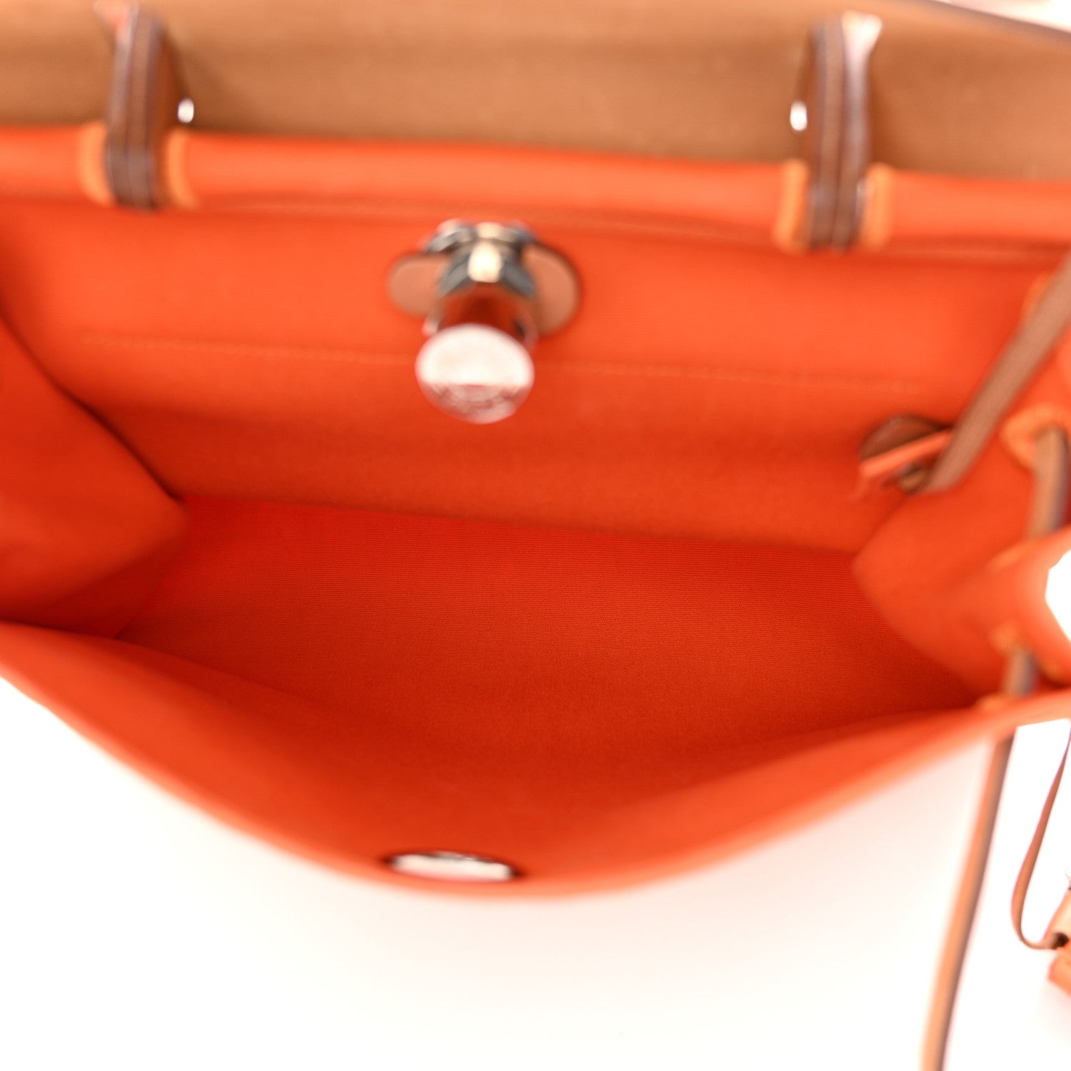 Hermes Vache Hunter Toile Herbag Zip 31 PM Orange 6 of 16