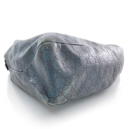 Gucci Guccissima Large Horsebit Chain Hobo Blue 4 of 11
