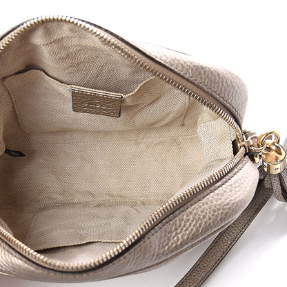 Gucci Metallic Pebbled Calfskin Small Soho Disco Bag Golden Beige 4 of 7