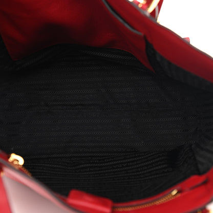 Prada Vitello Daino Shopping Tote Rosso 4 of 11