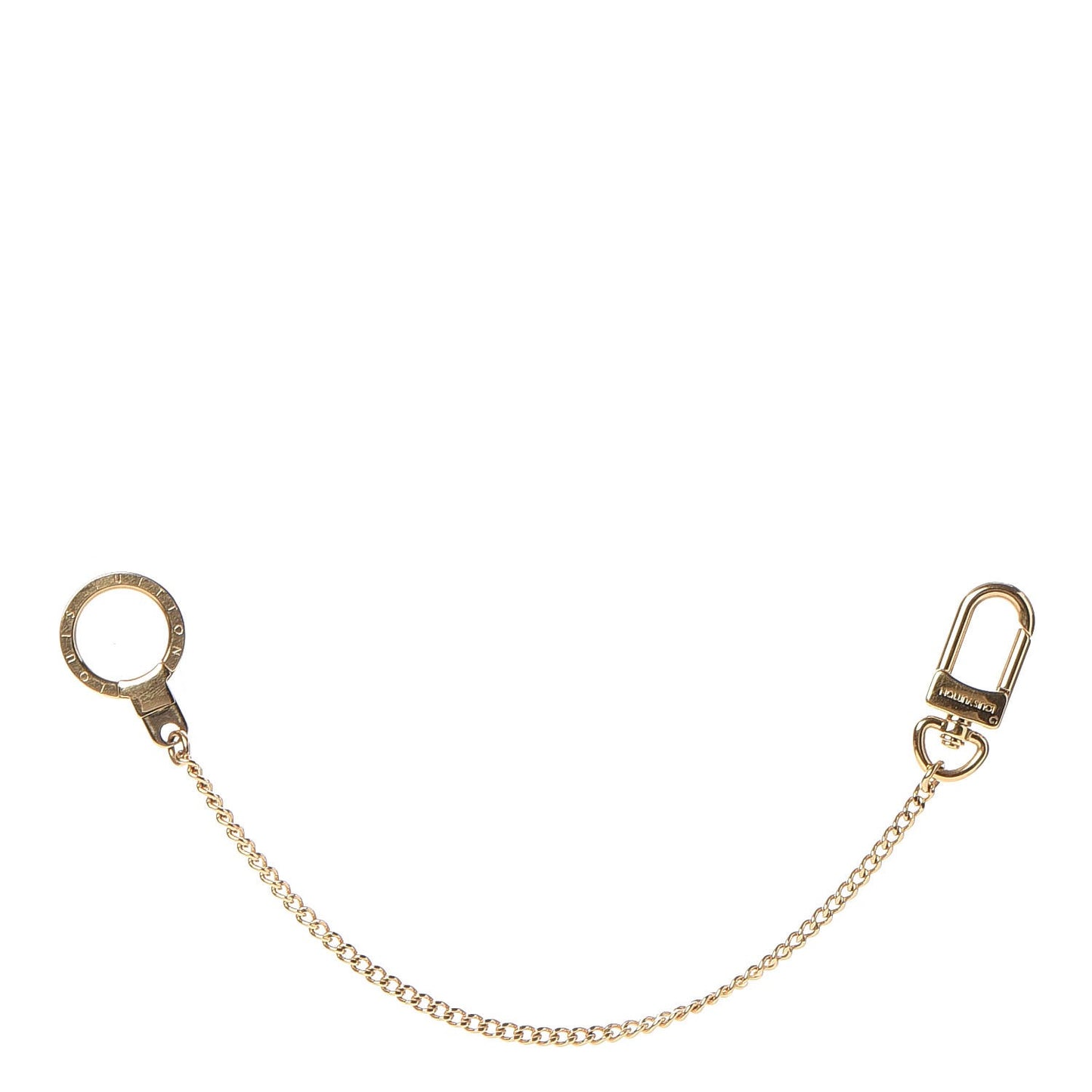Metal Pochette Extender Key Ring Chain Gold