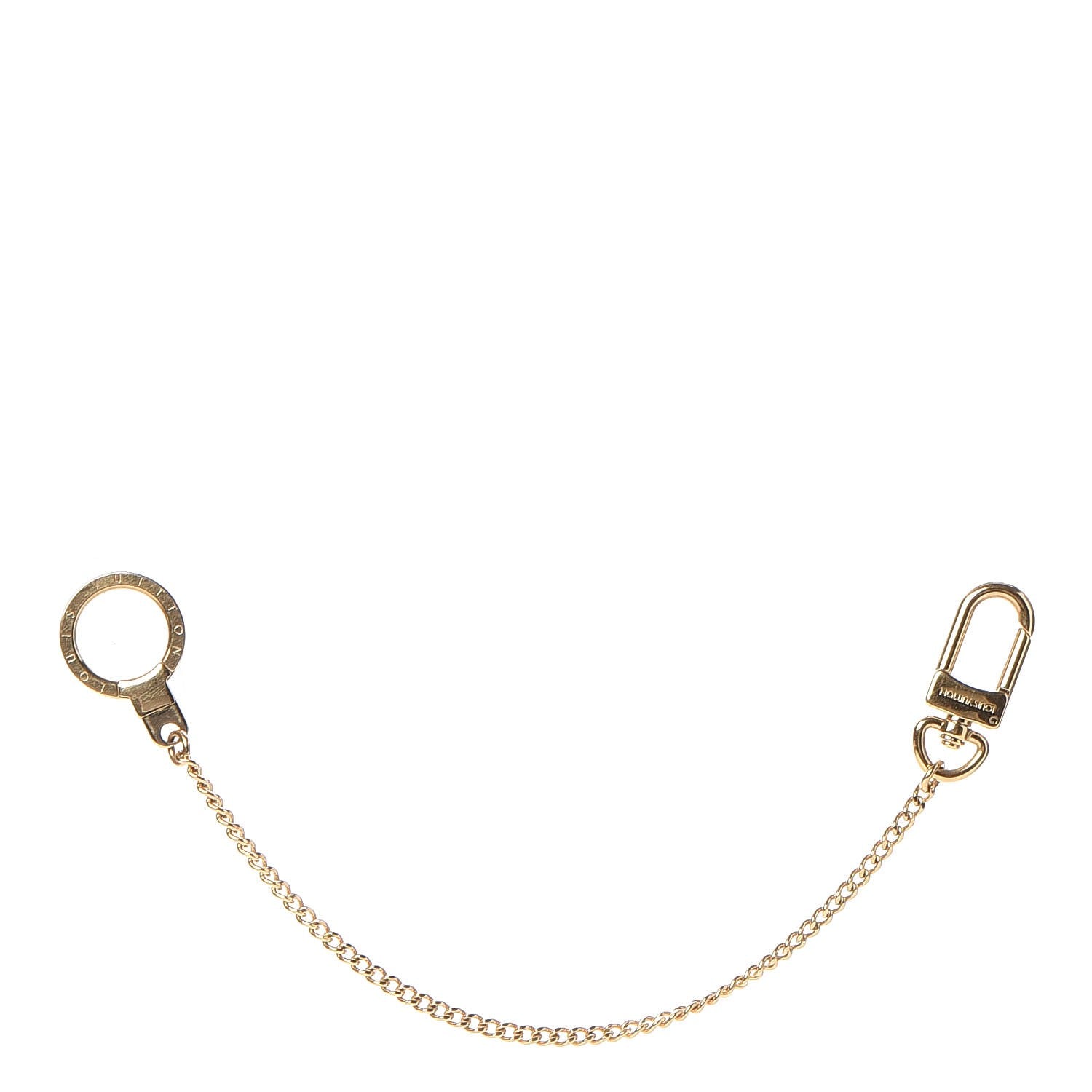 Louis Vuitton Metal Pochette Extender Key Ring Chain Gold 1 of 4