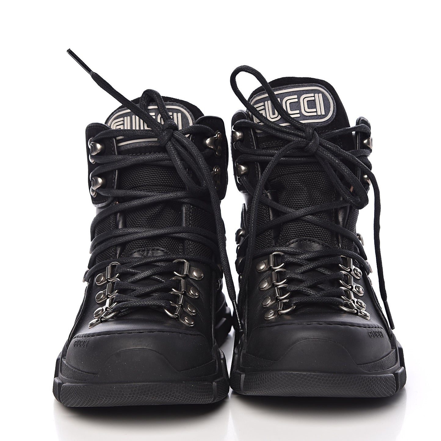 X SEGA Calfskin Suede Technical Canvas Womens Flashtrek High-Top Sneakers 36.5 Black