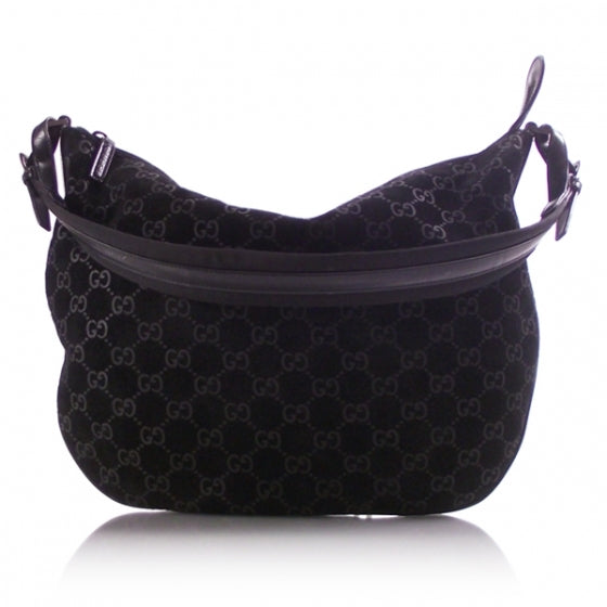 Suede Monogram Hobo