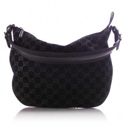 Gucci Suede Monogram Hobo 1 of 10