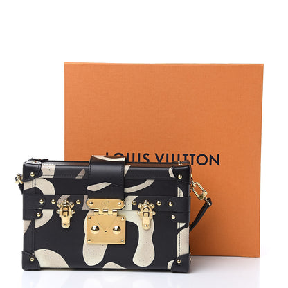 Louis Vuitton Calfskin Petite Malle Black White 10 of 10