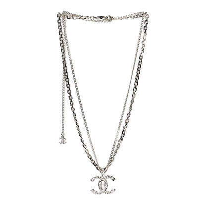 Chanel Crystal CC Multi Strand Chain Necklace Gold 2 of 5