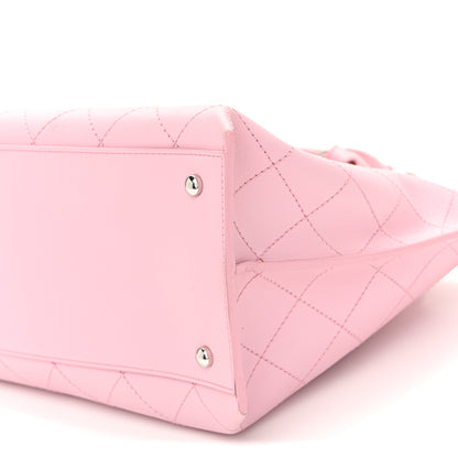Chanel Calfskin Stitch Medium Ring My Bag Shopping Tote  Pink 10 of 11
