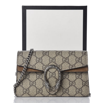 Gucci GG Supreme Monogram Super Mini Dionysus Shoulder Bag Taupe 10 of 10