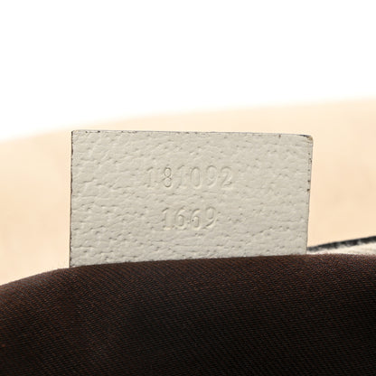 Gucci Monogram Web Medium Half Moon Hobo White 7 of 10