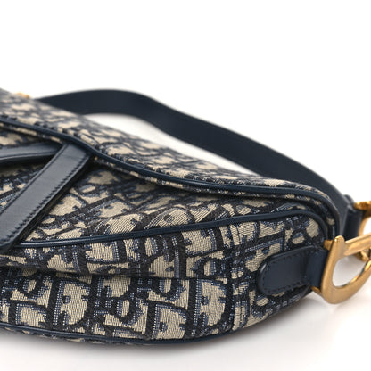 Christian Dior Oblique Saddle Bag Blue 10 of 11