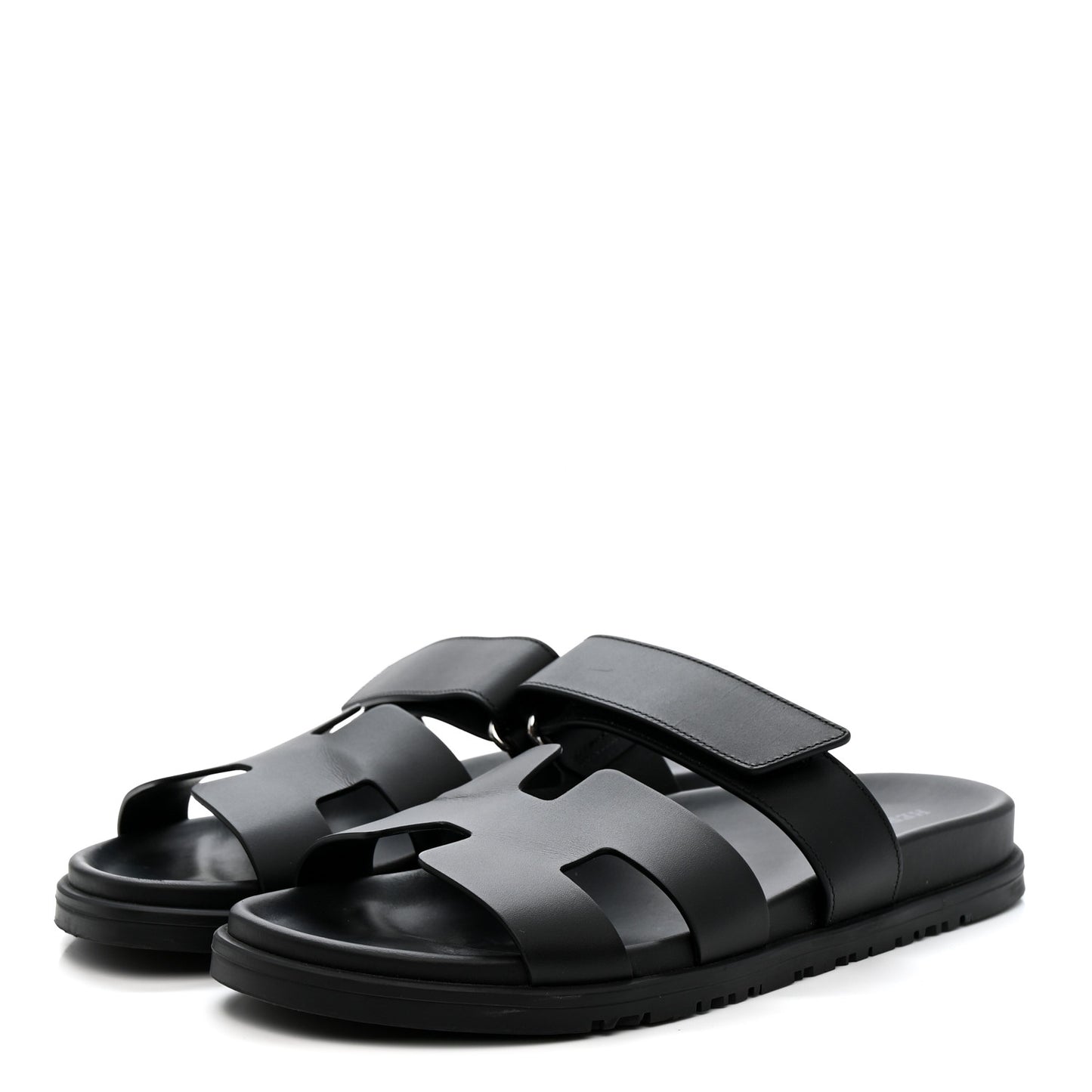 Calfskin Womens Chypre Sandals 38.5 Black