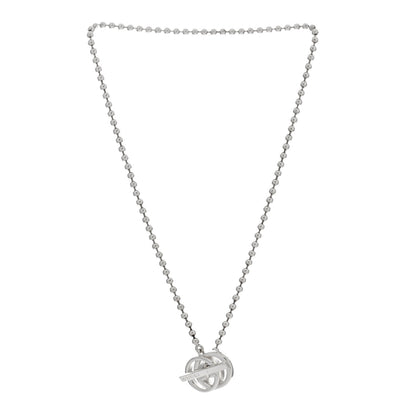 Gucci Sterling Silver Interlocking G Brit Toggle Necklace 3 of 4