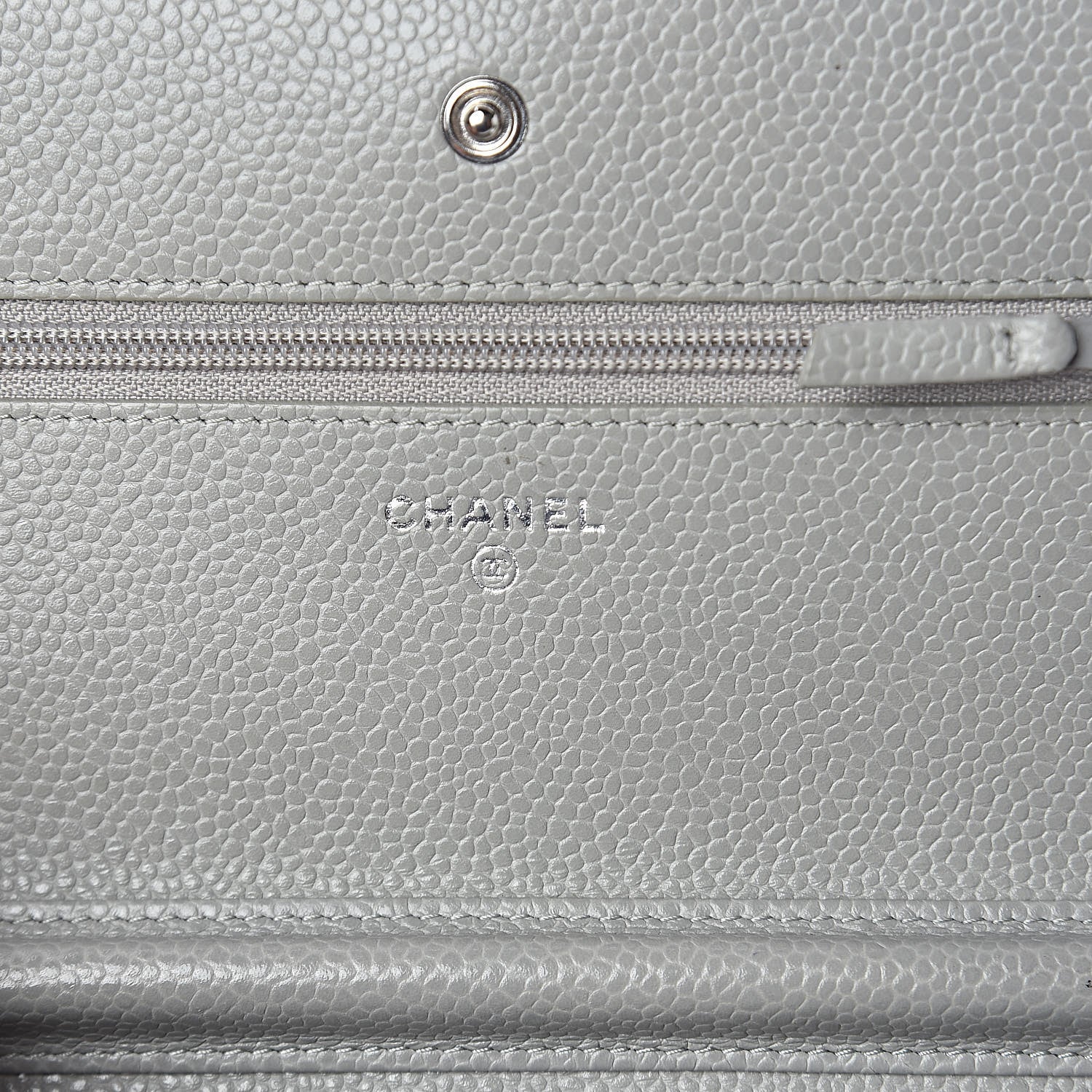 Chanel Caviar Quilted Wallet on Chain WOC Grey 6 of 11