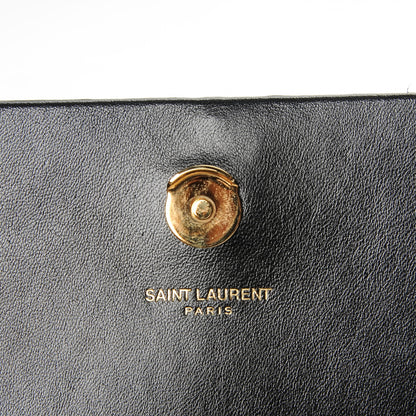 Saint Laurent Suede Small Classic Monogram Kate Tassel Satchel Black 6 of 7