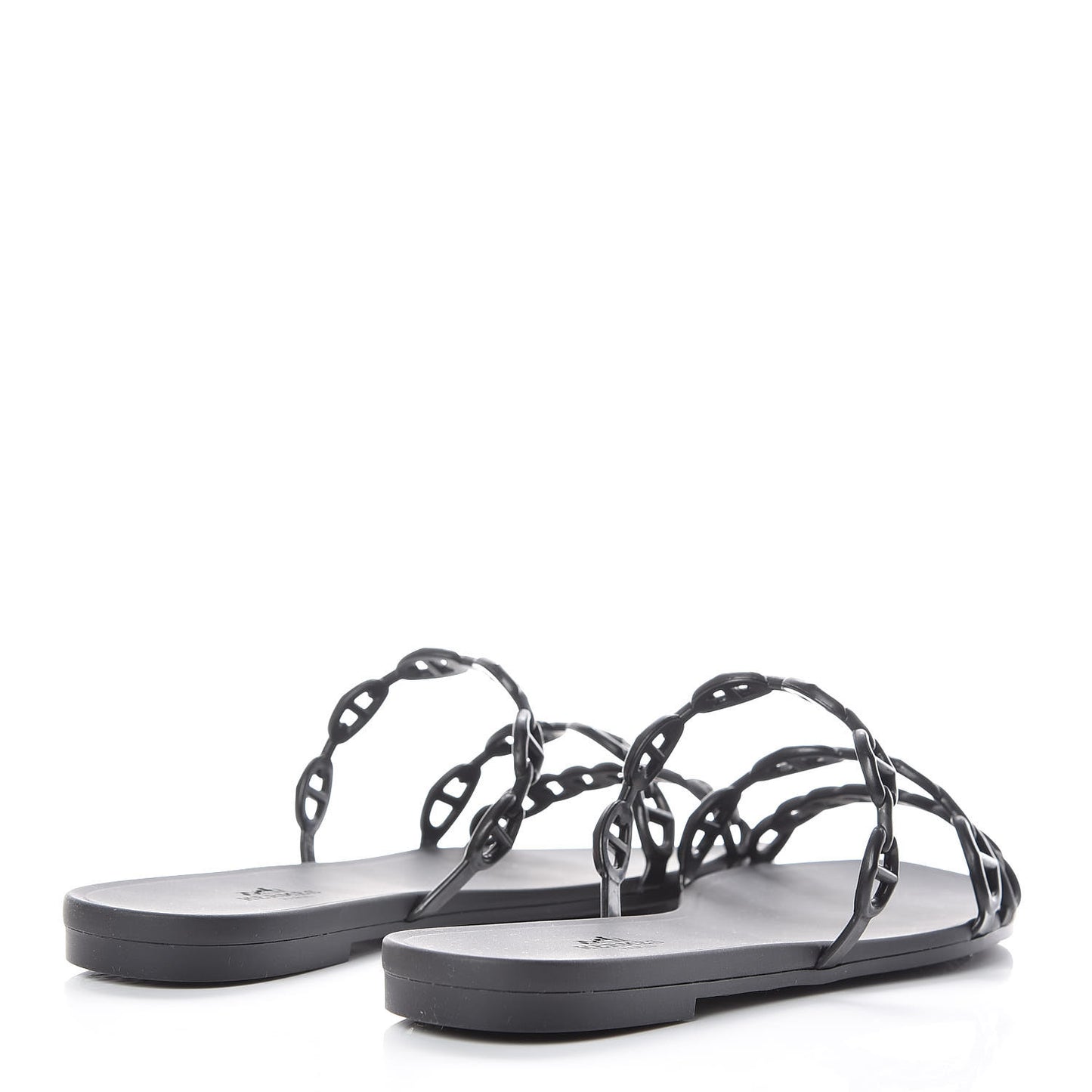 Rubber Chaine d'Ancre Rivage Sandals 38 Black