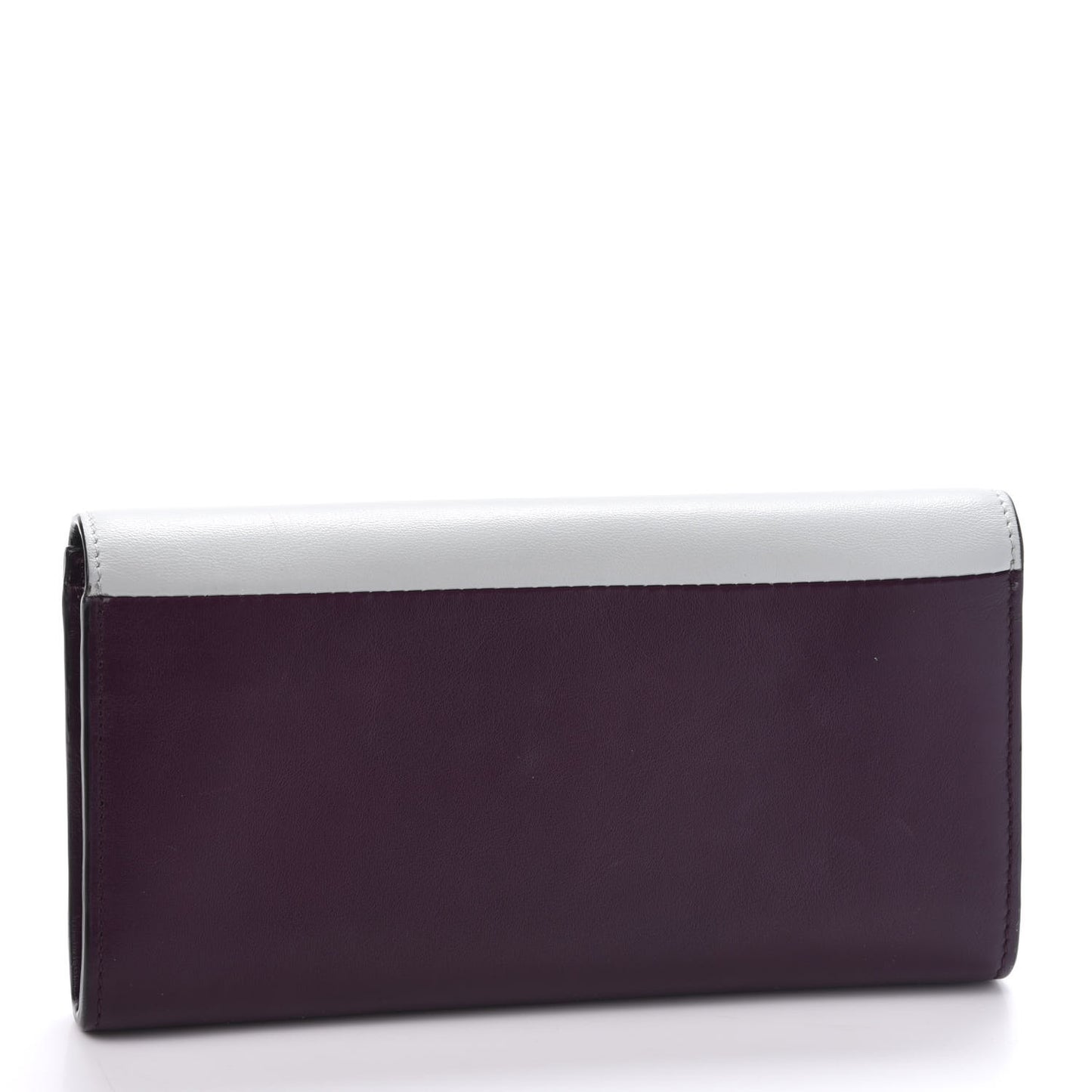 Calfskin Suede Georgia Flap Wallet Airy Grey