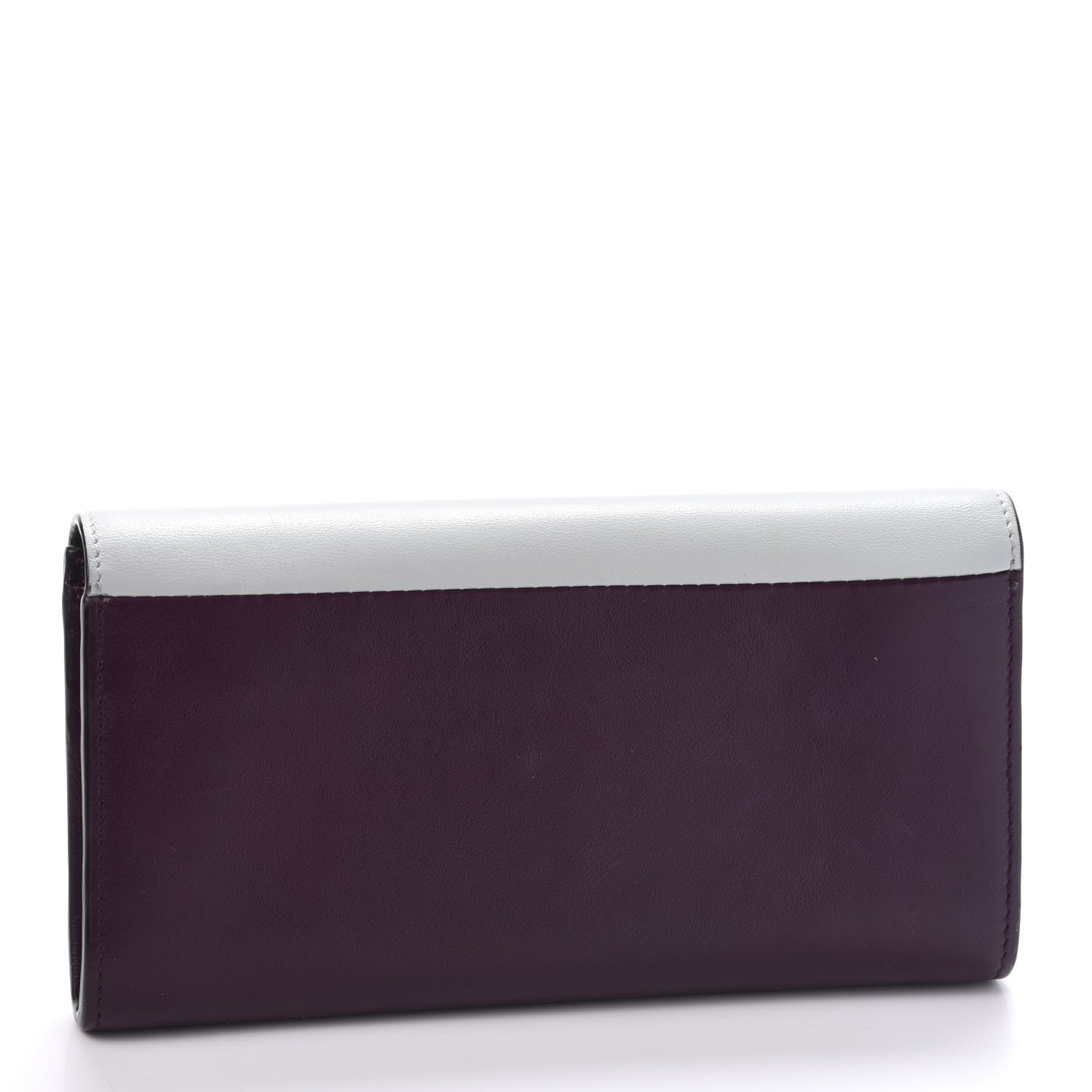 Chloe Calfskin Suede Georgia Flap Wallet Airy Grey 2 of 10
