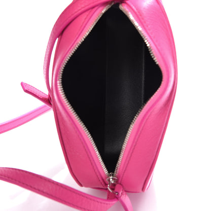 Balenciaga Calfskin Logo XS Everyday Camera Bag Acid Fuchsia Black 5 of 10