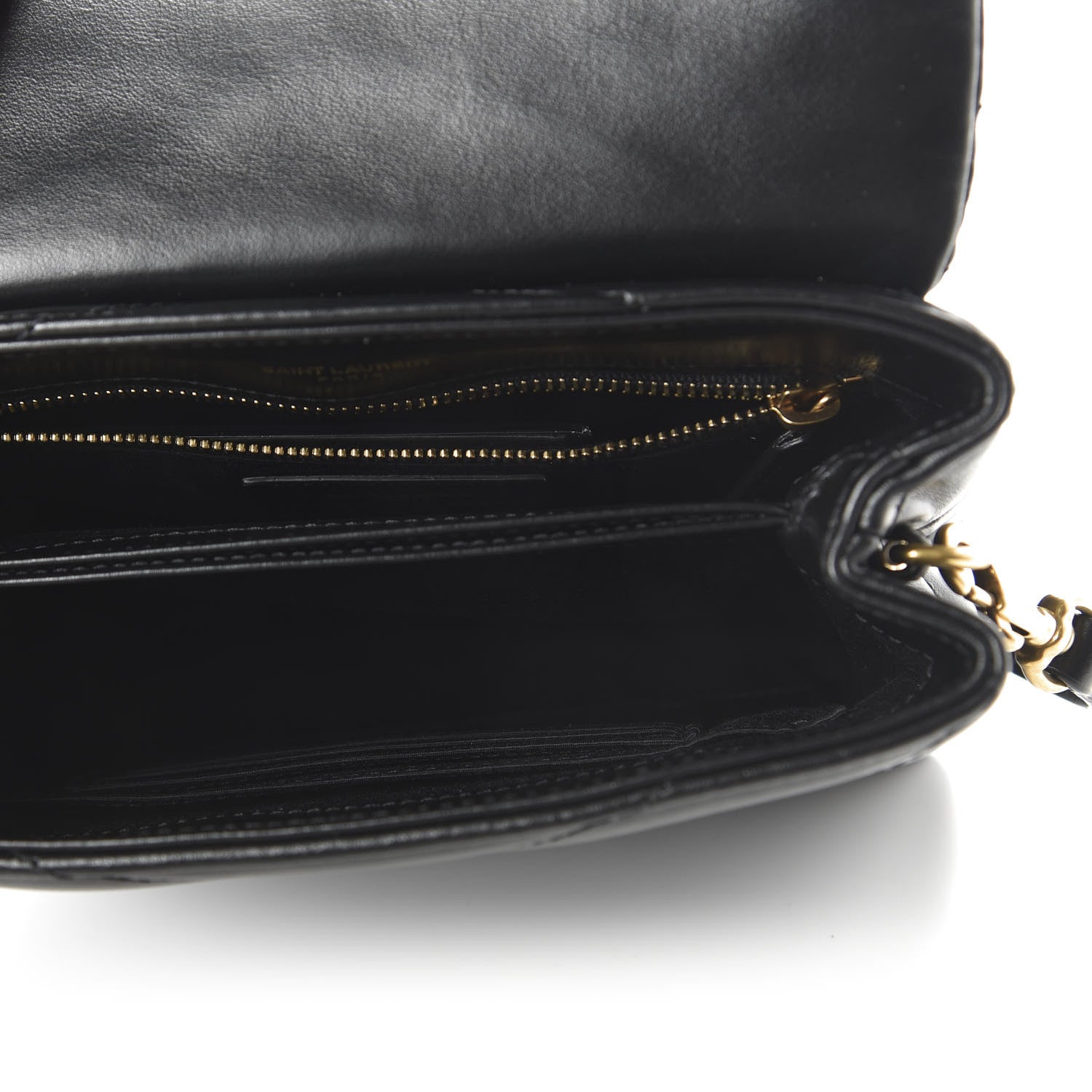 Saint Laurent Calfskin Y Quilted Monogram Toy Loulou Crossbody Bag Black 5 of 10