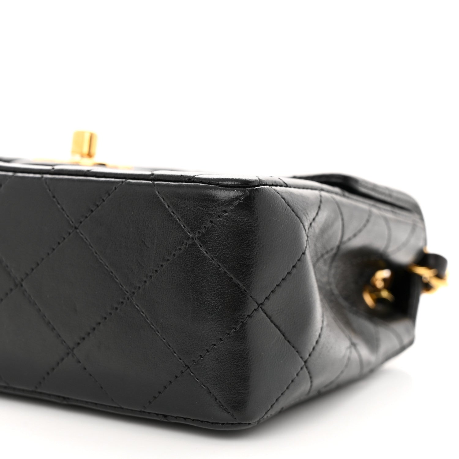 Chanel Lambskin Quilted Mini Square Flap Bag Black 10 of 12