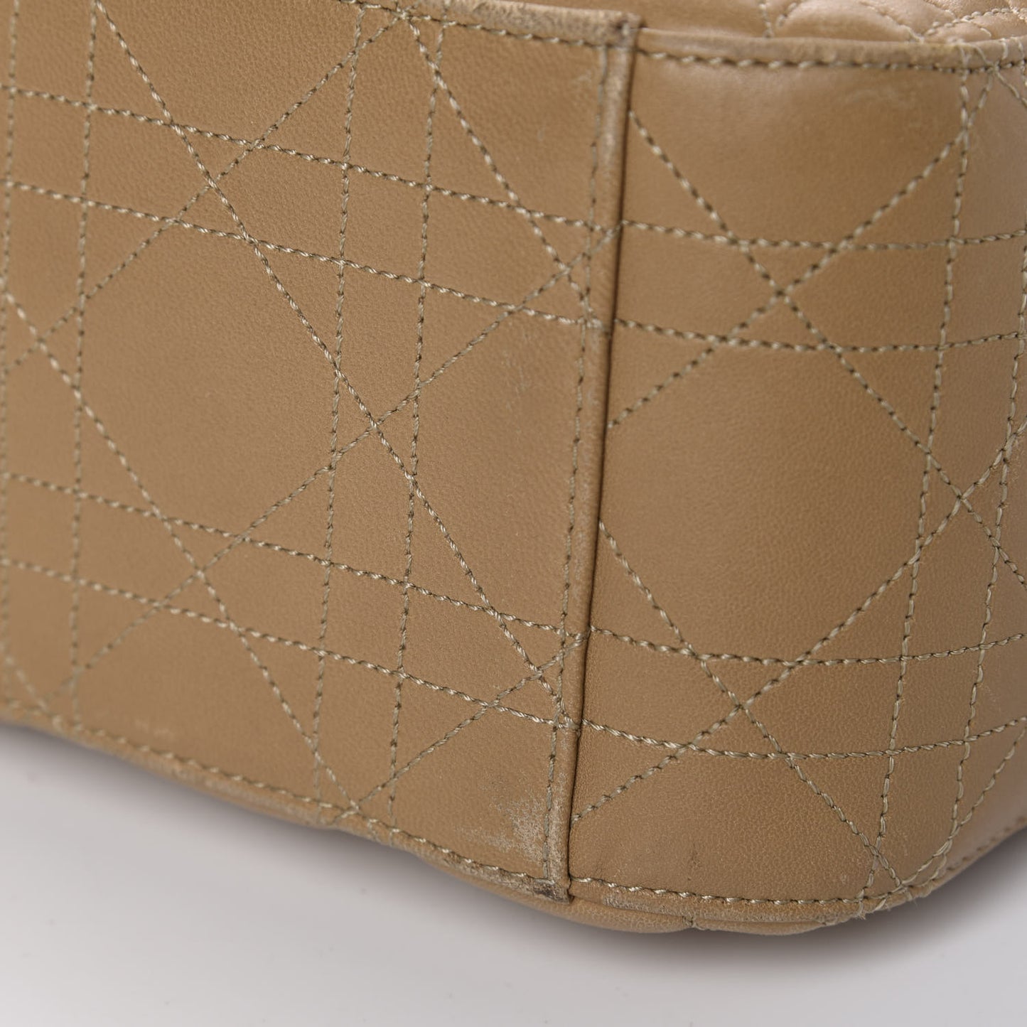 Lambskin Cannage Large Miss Dior Flap Beige