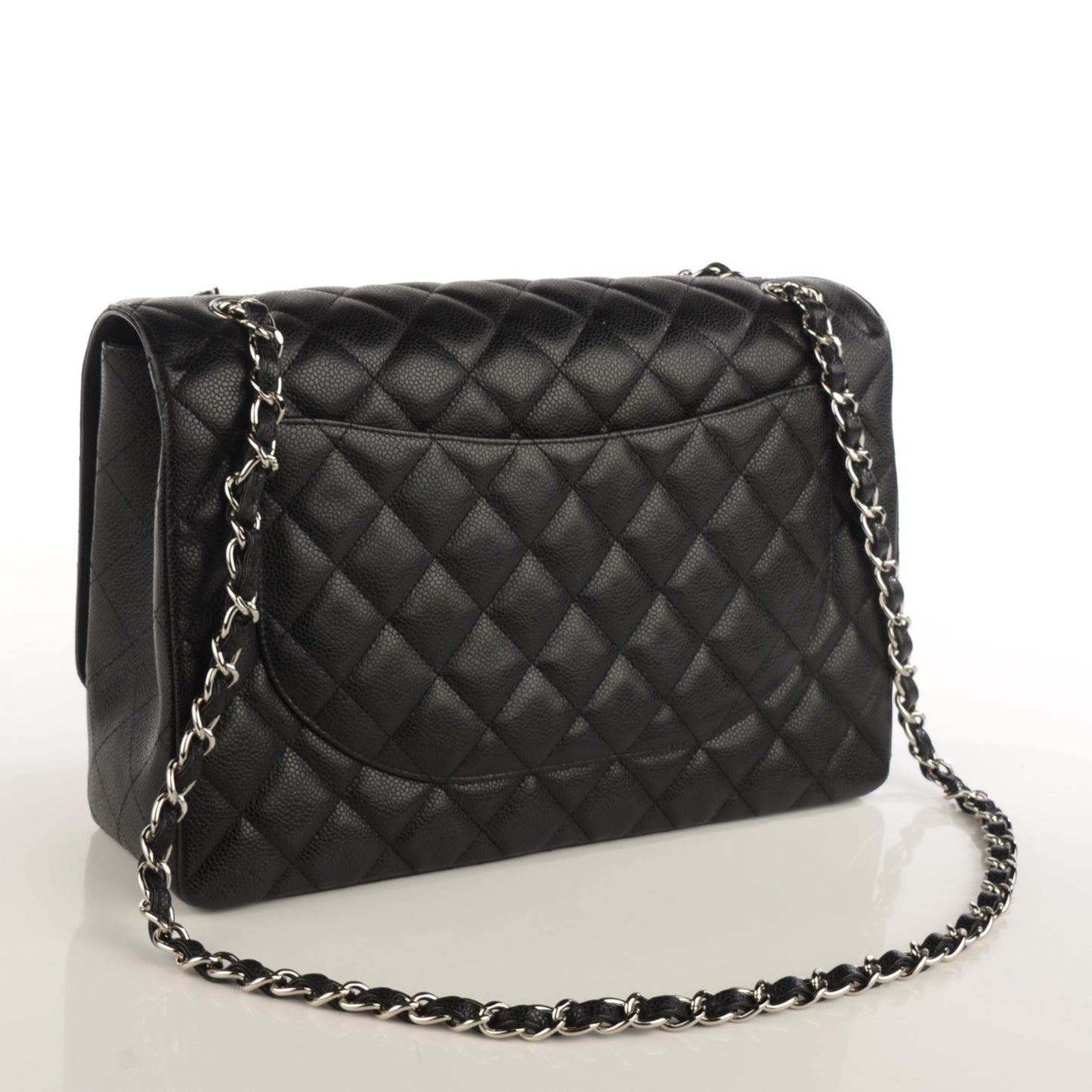 Caviar Quilted Maxi Single Flap Black