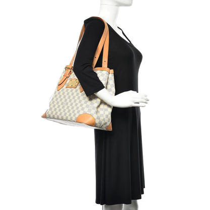 Louis Vuitton Damier Azur Hampstead MM 2 of 17