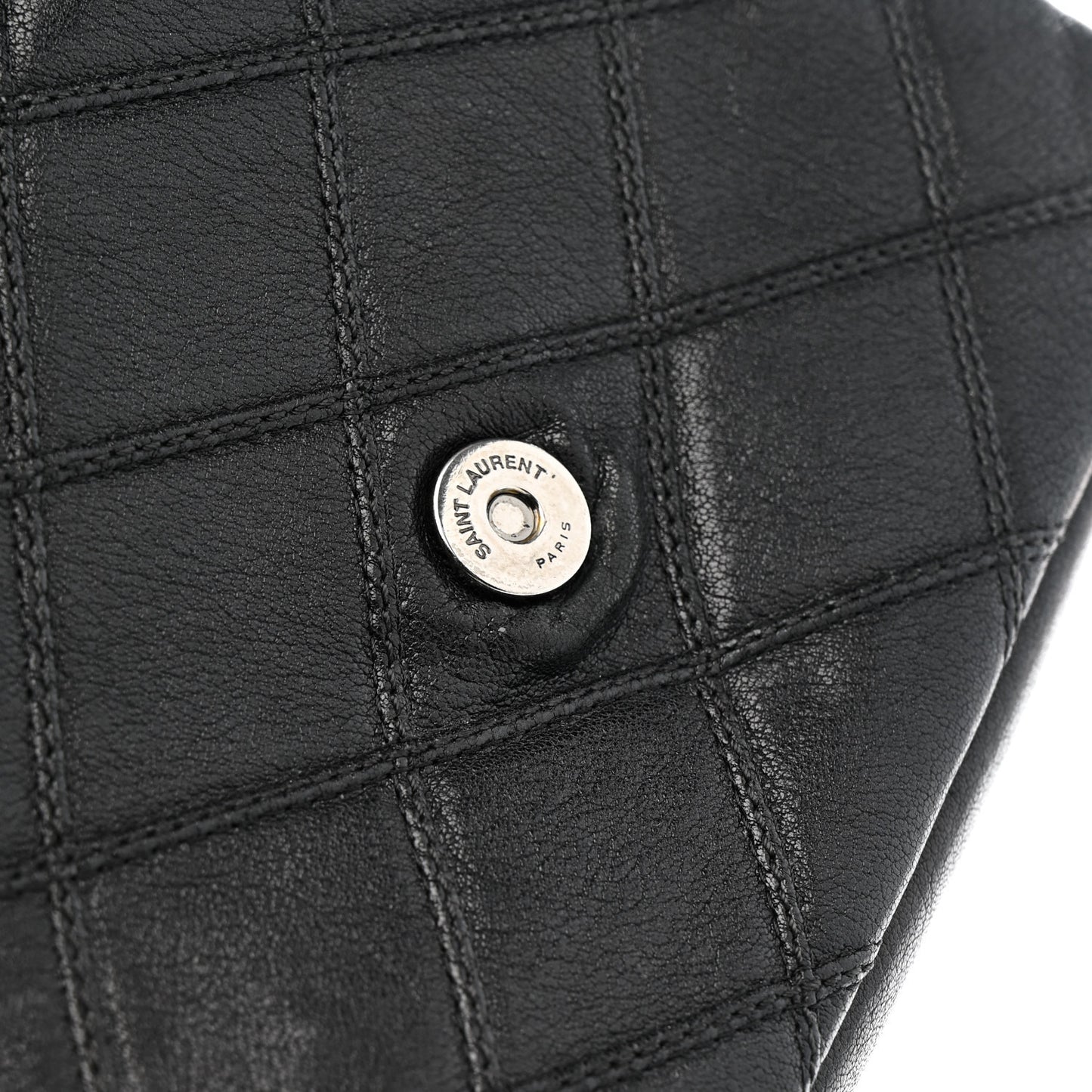 Calfskin Matelasse Diamond Quilted Monogram Medium College Bag Black